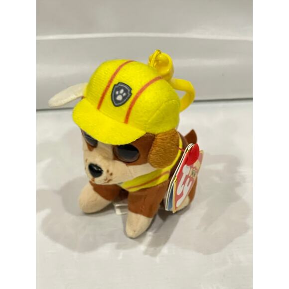 Ty Beanie Boos RUBBLE 2018 Summer Release - PAW PATROL Key Chain - Picture 2 of 7